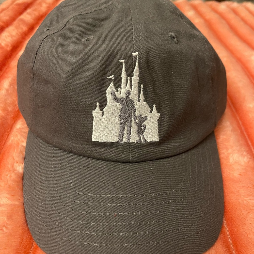 Black Baseball Cap with Castle Embroidery